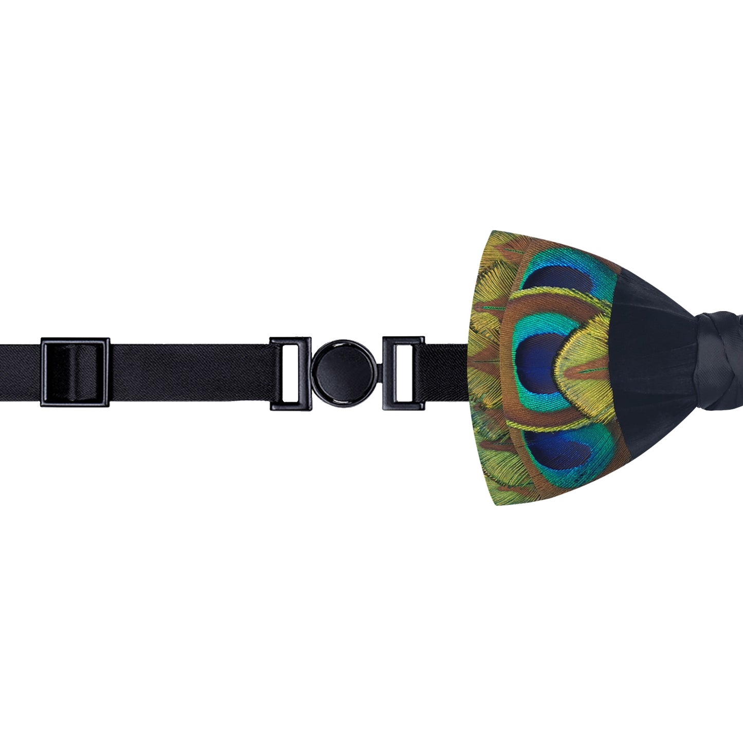 Lanzonia Mens Feather Bow Tie Handmade Peacock Bowtie for Wedding Holiday Party - Lanzonia