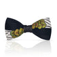 Lanzonia Men's Black and White Feather Bow Tie Handmade Peacock Bowtie for Wedding Holiday Party - Lanzonia