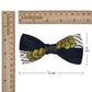Lanzonia Men's Black and White Feather Bow Tie Handmade Peacock Bowtie for Wedding Holiday Party - Lanzonia
