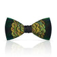 Lanzonia Men's Feather Bow Tie Dark Green Handmade Peacock Bowtie for Wedding Holiday Party - Lanzonia