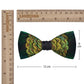 Lanzonia Men's Feather Bow Tie Dark Green Handmade Peacock Bowtie for Wedding Holiday Party - Lanzonia
