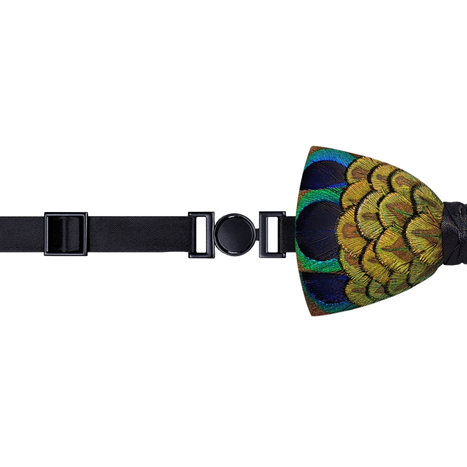 Lanzonia Men's Feather Bow Tie Handmade Peacock Bowtie for Wedding - Lanzonia