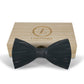 Lanzonia Men's Feather Bowtie Handmade Black Bow Tie for Wedding Holiday Formal Party Business - Lanzonia