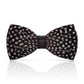 Lanzonia Wedding Feather Bowtie Handmade Polk Dot Black Bow Tie for Mens - Lanzonia