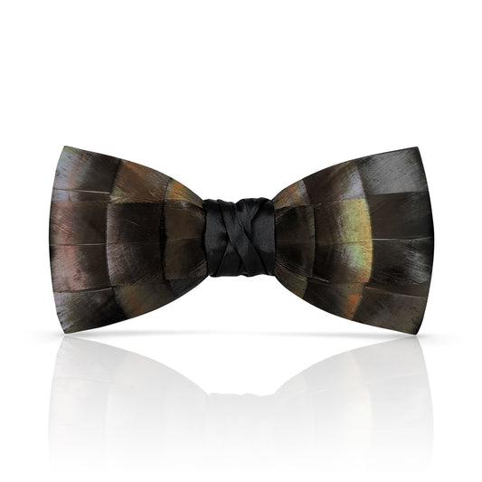 Lanzonia Men's Feather Bow Tie Handmade Bowtie for Wedding Holiday Formal Party Business - Lanzonia
