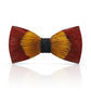 Lanzonia Feather Bow Ties for Men Handmade Red and Yellow Bowtie for Wedding Dating - Lanzonia