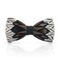 Lanzonia Feather Bow Ties for Men's Handmade Bowtie for Wedding Dating - Lanzonia