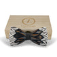 Lanzonia Feather Bow Ties for Men's Handmade Bowtie for Wedding Dating - Lanzonia