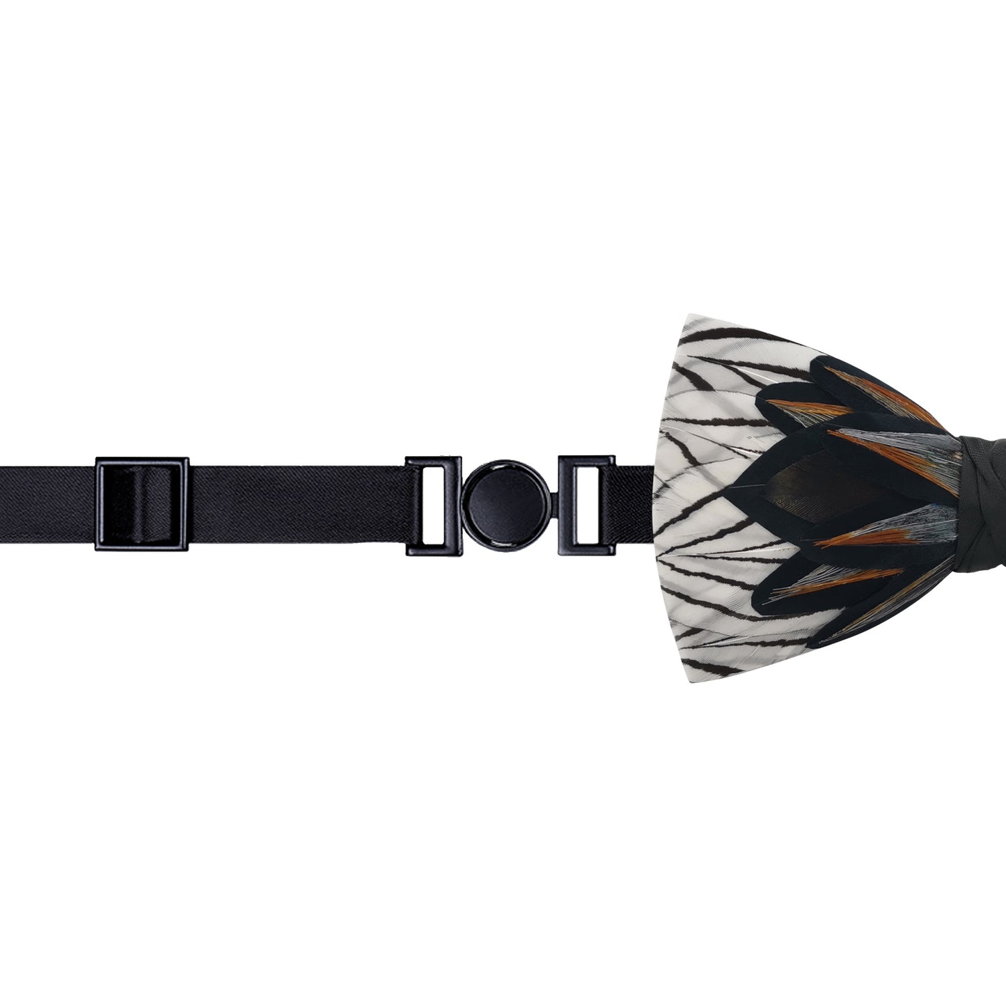 Lanzonia Feather Bow Ties for Men's Handmade Bowtie for Wedding Dating - Lanzonia