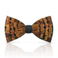 Lanzonia Feather Bowtie Handmade Wedding Brown Mens Bow Tie for Wedding - Lanzonia