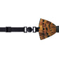 Lanzonia Feather Bowtie Handmade Wedding Brown Mens Bow Tie for Wedding - Lanzonia