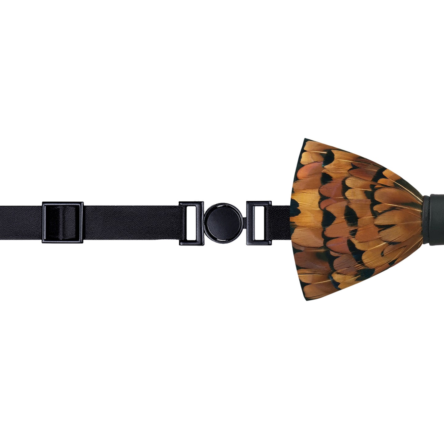 Lanzonia Feather Bowtie Handmade Wedding Brown Mens Bow Tie for Wedding - Lanzonia