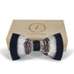 Lanzonia Men's Feather Bow Tie Handmade Black and White Bowtie for Wedding Holiday - Lanzonia
