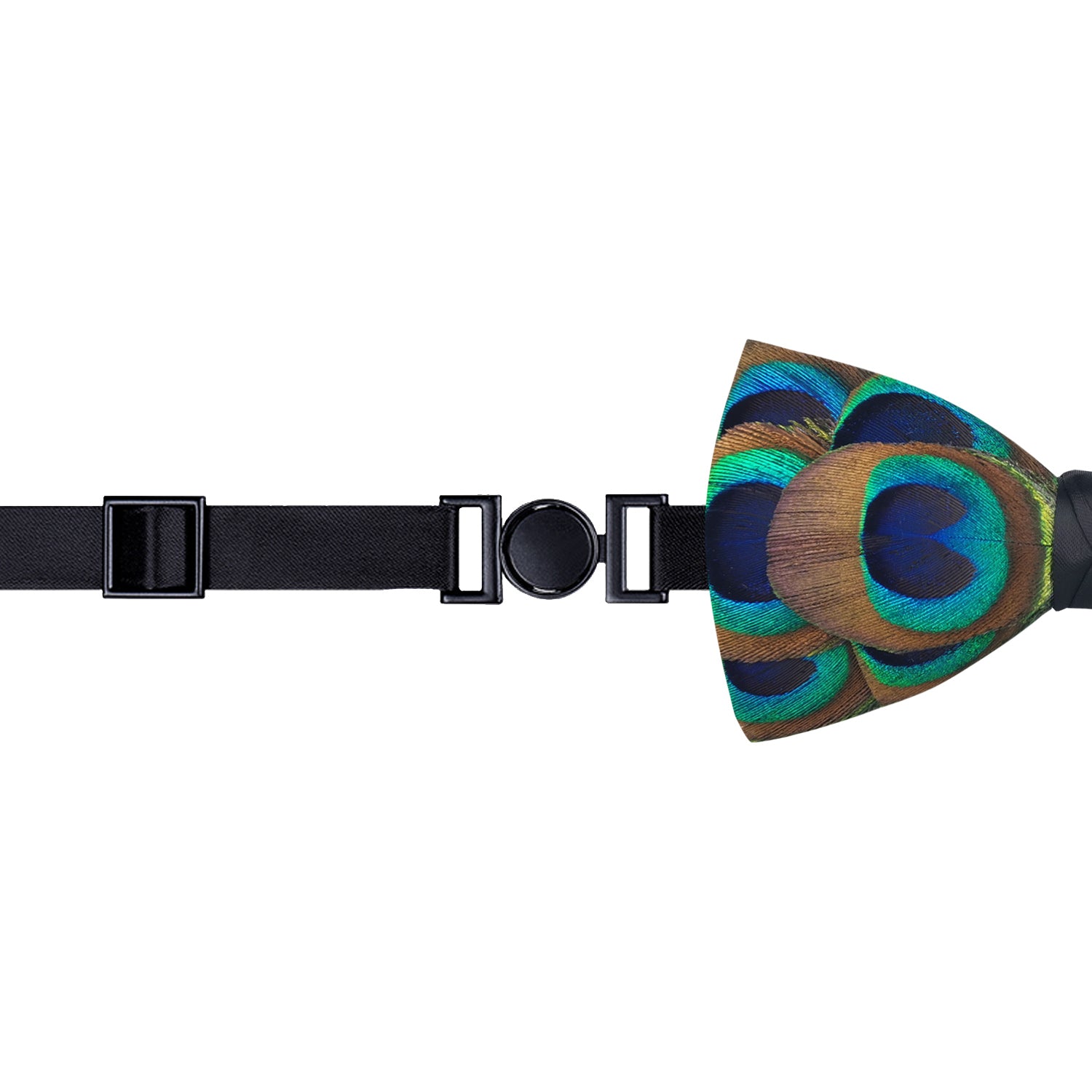 Lanzonia Boy's Peacock Feather Bow Tie Kid's Handmade Bowtie for Brithday Holiday Party - Lanzonia