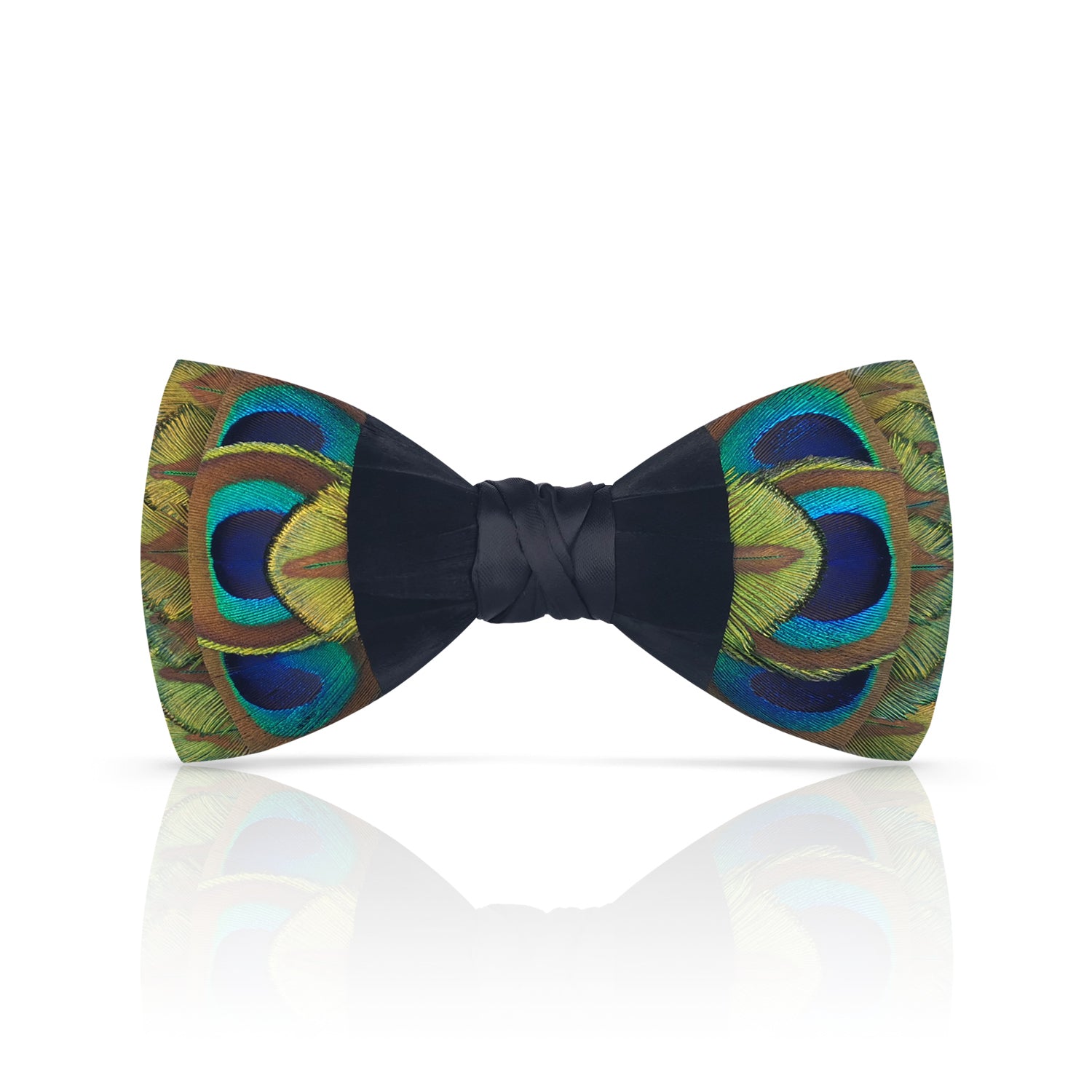 Lanzonia Boys Peacock Feather Bow Tie Children Handmade Bowtie for Brithday Holiday Party - Lanzonia