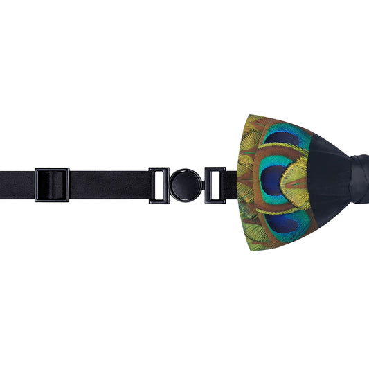 Lanzonia Boys Peacock Feather Bow Tie Children Handmade Bowtie for Brithday Holiday Party - Lanzonia