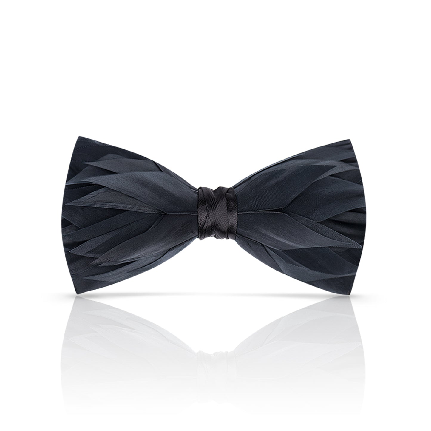 Lanzonia Boy Black Feather Bow Tie Kid Handmade Bowtie for Brithday Holiday Party - Lanzonia
