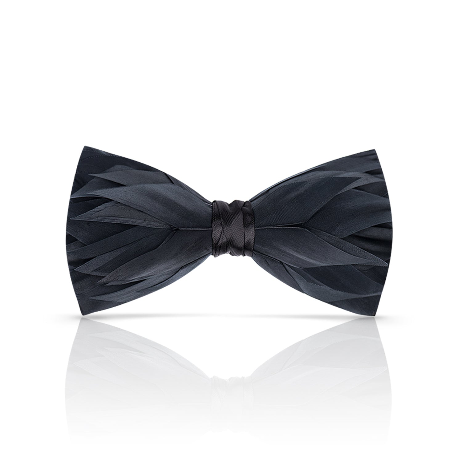Lanzonia Boy Black Feather Bow Tie Kid Handmade Bowtie for Brithday Holiday Party - Lanzonia