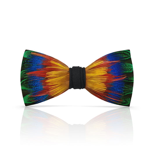 Lanzonia Boy's Feather Bow Tie Kid's Handmade Bowtie for Brithday Holiday Party - Lanzonia
