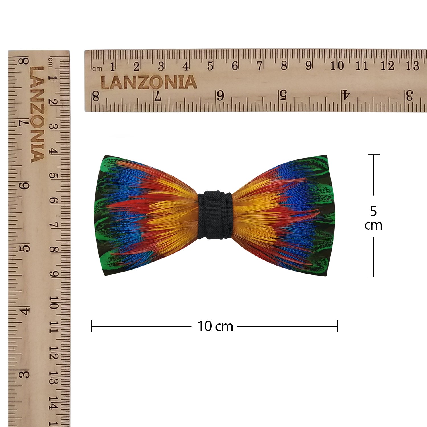 Lanzonia Boy's Feather Bow Tie Kid's Handmade Bowtie for Brithday Holiday Party - Lanzonia