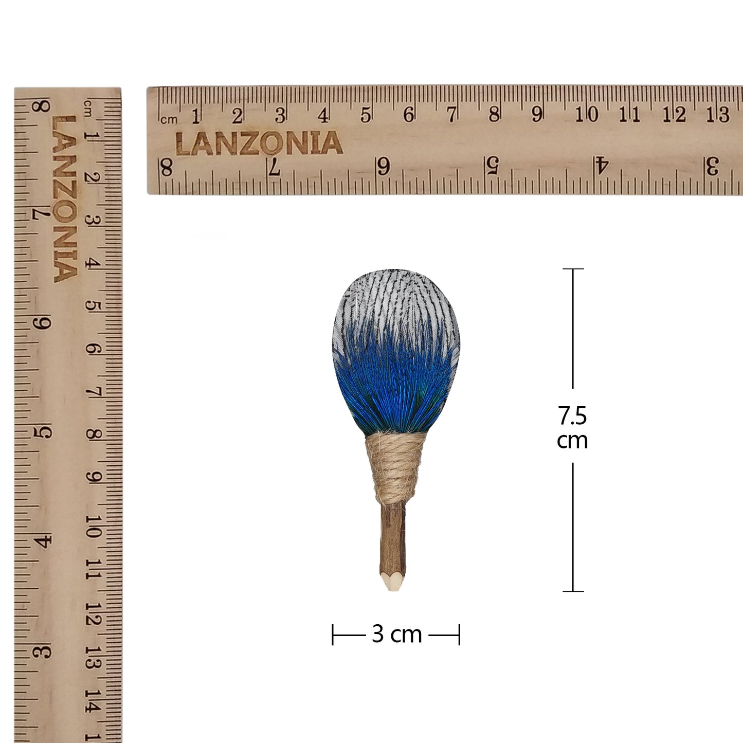Lanzonia Men's Feather Lapel Pin Groom Boutonniere Groomsmen Brooch Handmade Feather Hat Pin Wedding Accessories - Lanzonia