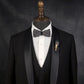Lanzonia Men's Black Feather Lapel Pin Groom Boutonniere Wedding Accessories Groomsmen Brooch Handmade Feather Hat Pin - Lanzonia