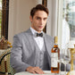 Lanzonia Feather Bow Ties for Men's Handmade Bowtie for Wedding Dating - Lanzonia